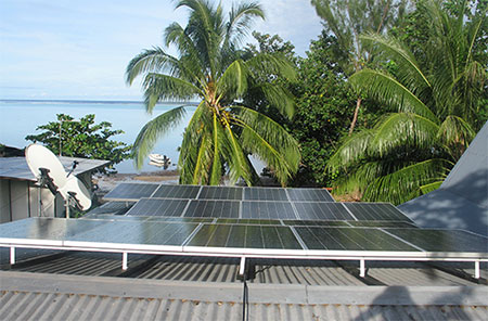 8KW Солнечная автономная система наклонной крыши во Французской Полинезии