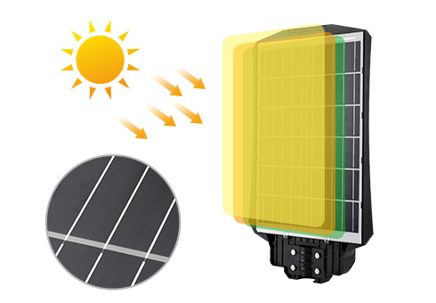 Используя панели солнечных батарей высокой конверсии, эффективность преобразования панелей солнечных батарей как высока как 22%, которое может гарантировать ежедневное потребление электроэнергии.