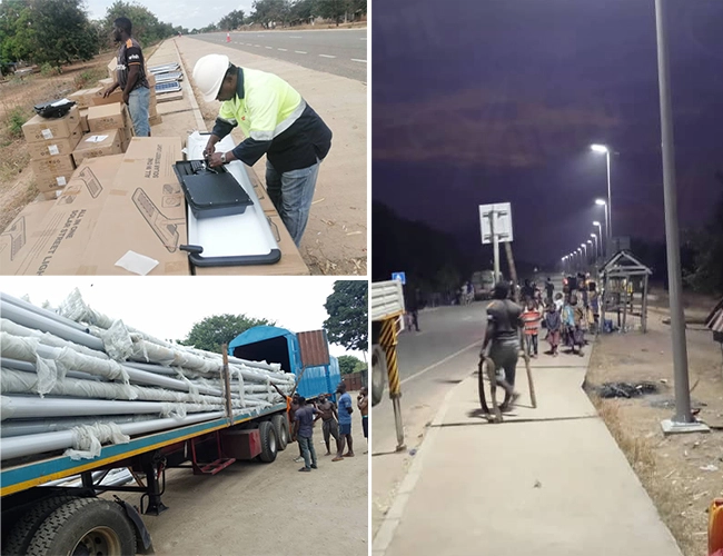 Интегрированный солнечный уличный свет приведенный