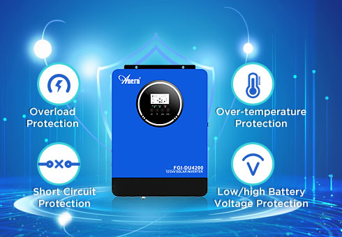 Конструкция с несколькими защитами: включает защиту от перегрузки, перегрева, короткого замыкания и низкого/высокого напряжения батареи.